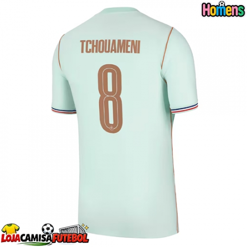 Camisa de Futebol França Aurelien Tchouameni #8 Equipamento Secundário Mundo 2026 Manga Curta